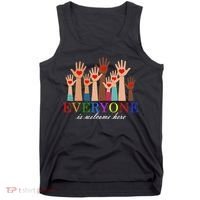 Everyone Is Welcome Here Idaho Teacher Support Lgbt Heart Tank Top thumb 0