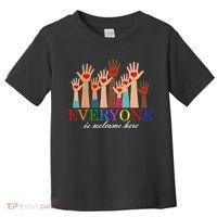 Everyone Is Welcome Here Idaho Teacher Support Lgbt Heart Toddler T-Shirt thumb 0