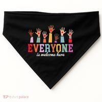 Everyone Is Welcome Here Idaho Teacher  USA-Made Doggie Bandana thumb 0