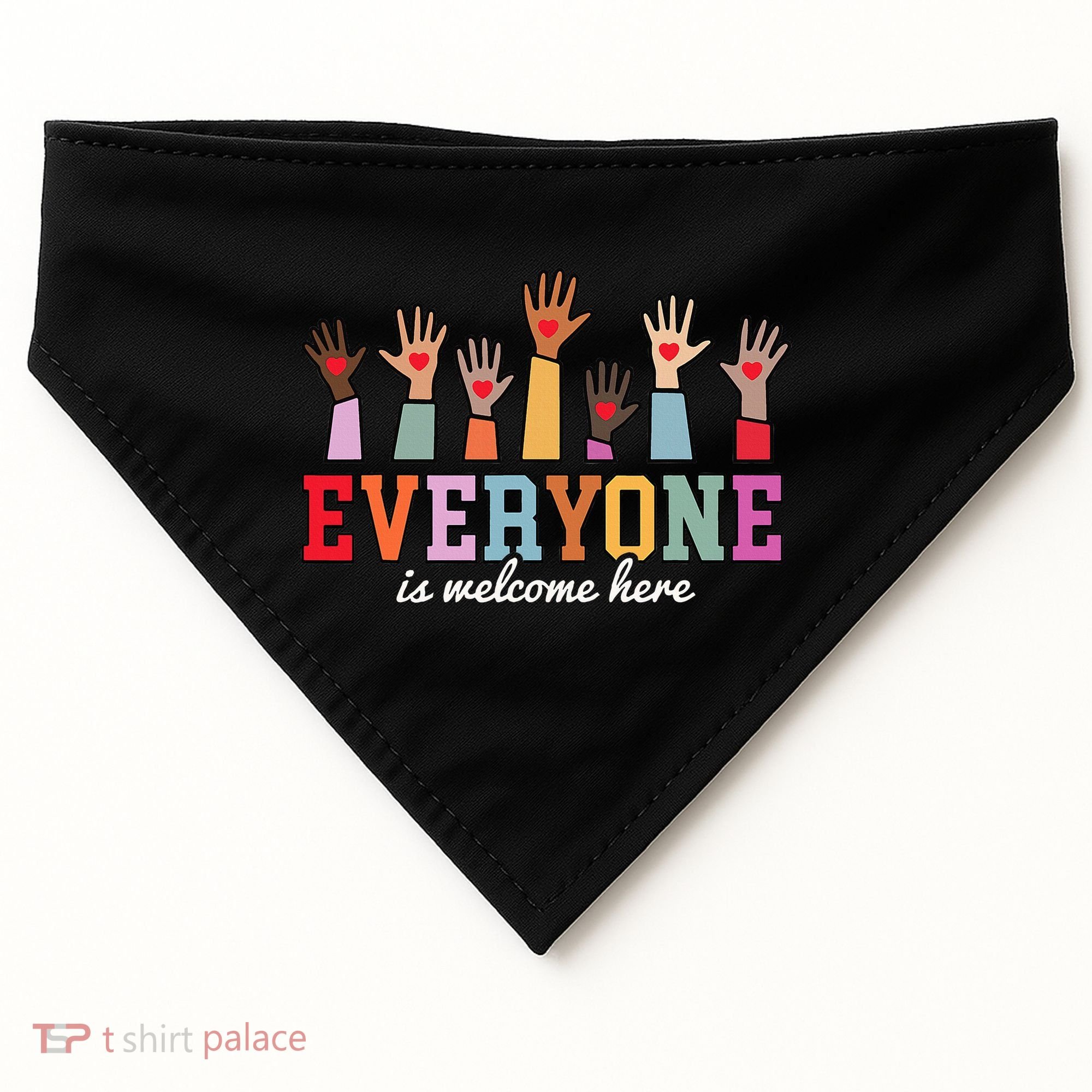 Everyone Is Welcome Here Idaho Teacher  USA-Made Doggie Bandana