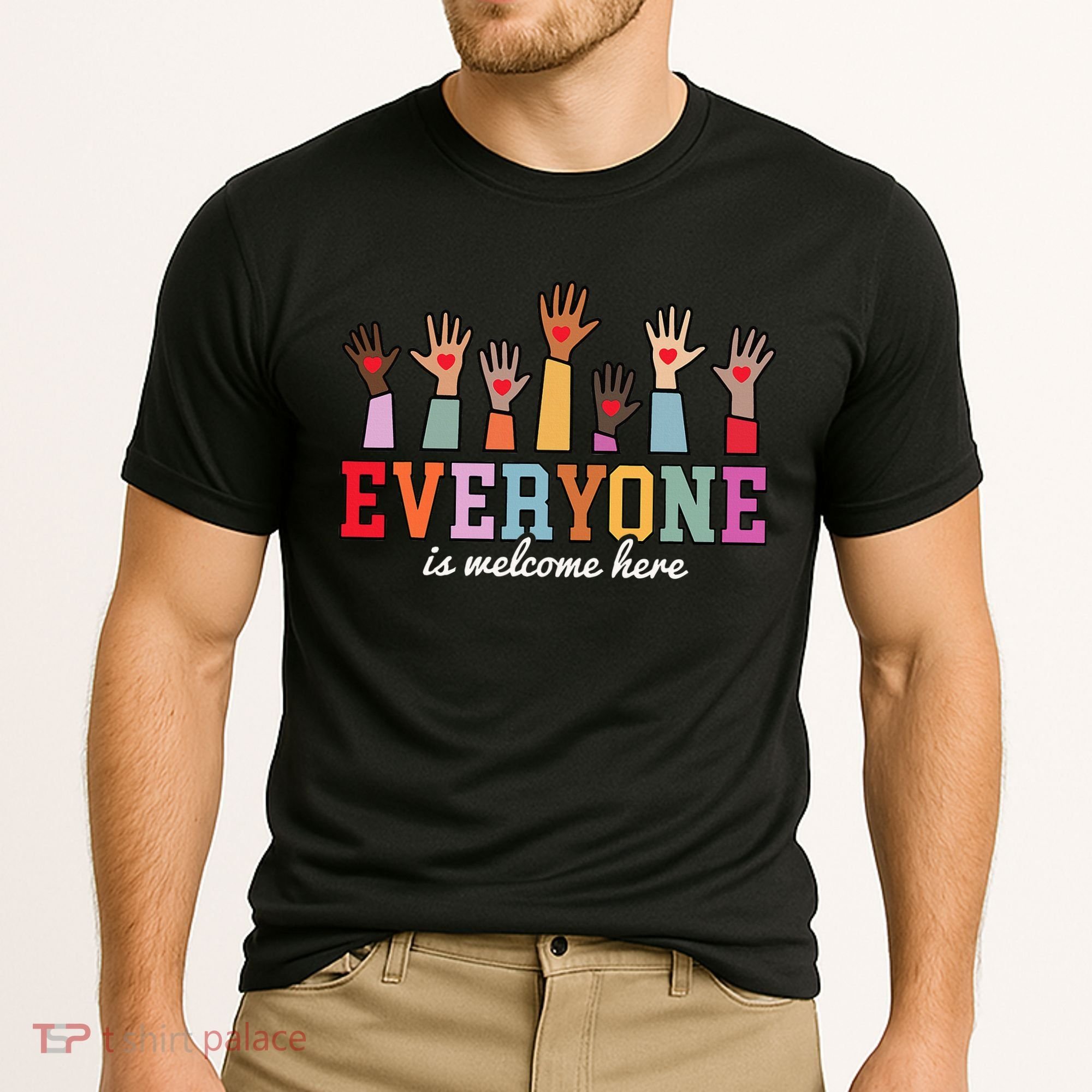 Everyone Is Welcome Here Idaho Teacher  Cooling Performance Crew T-Shirt