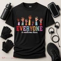 Everyone Is Welcome Here Idaho Teacher  Cooling Performance Crew T-Shirt thumb 3