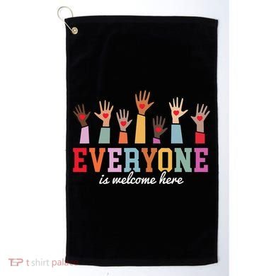 Everyone Is Welcome Here Idaho Teacher  Golf Towel