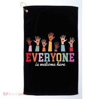Everyone Is Welcome Here Idaho Teacher  Golf Towel thumb 0