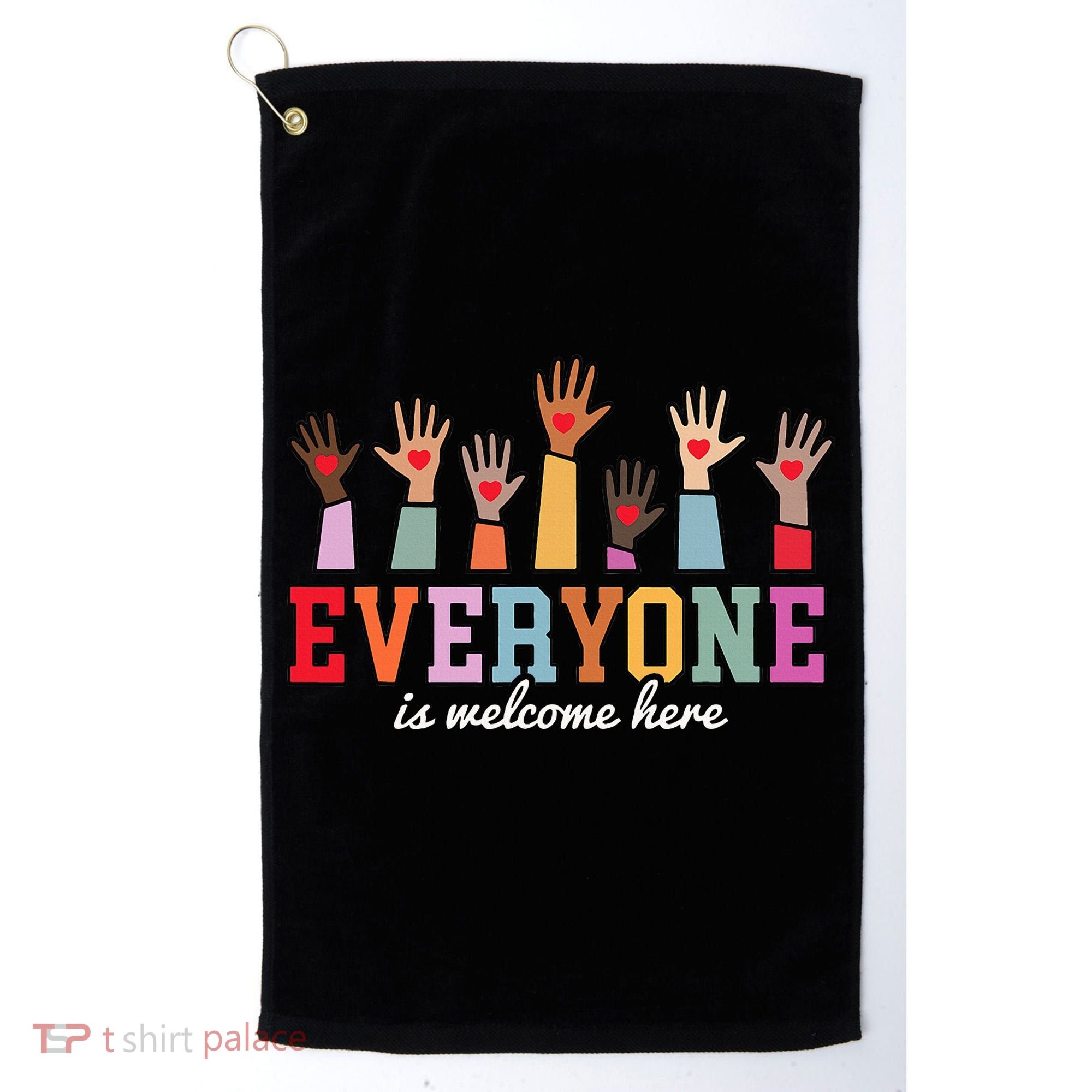 Everyone Is Welcome Here Idaho Teacher  Golf Towel