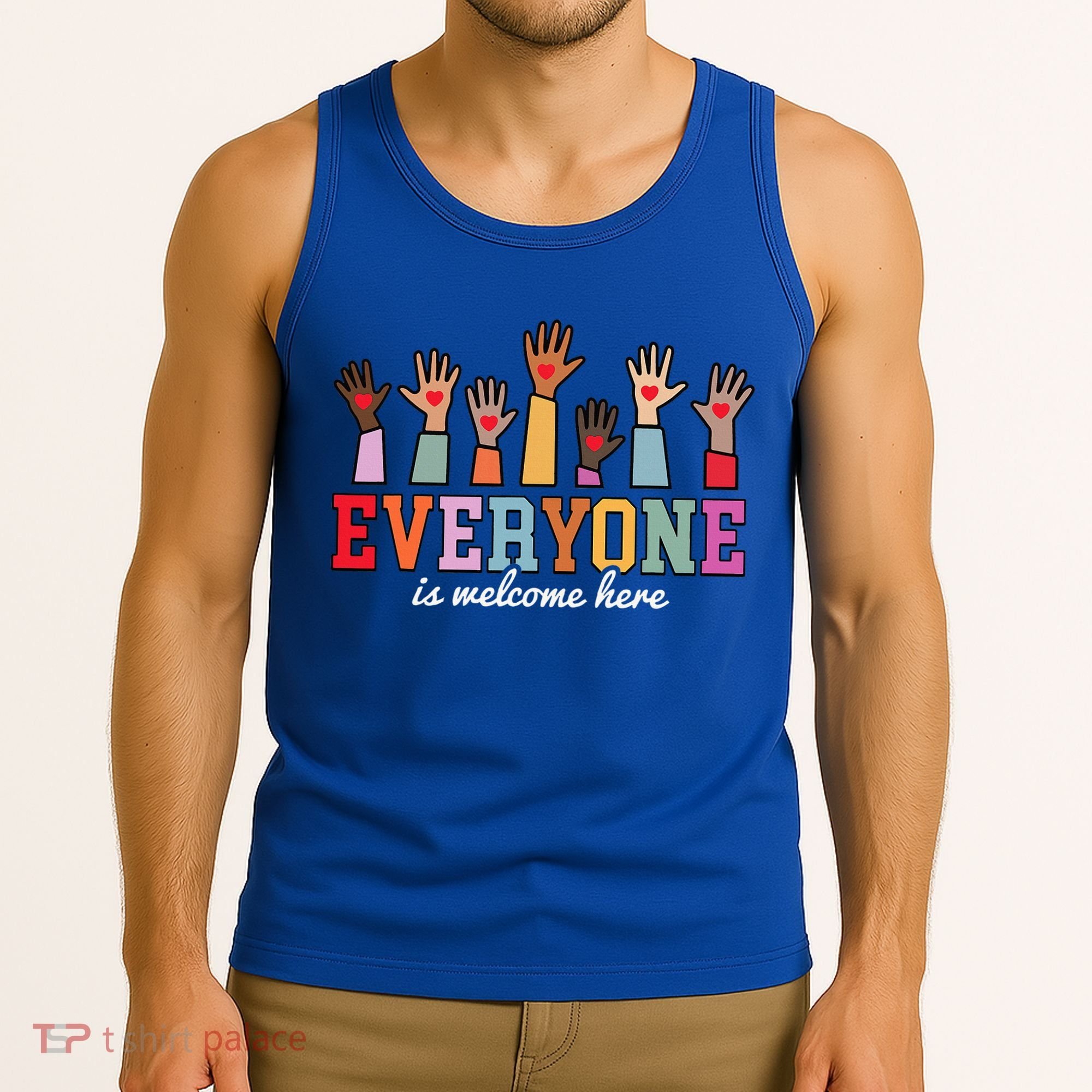 Everyone Is Welcome Here Idaho Teacher  Tank Top