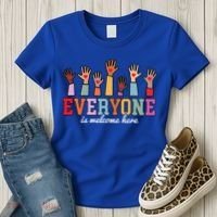 Everyone Is Welcome Here Idaho Teacher  Women's T-Shirt thumb 3