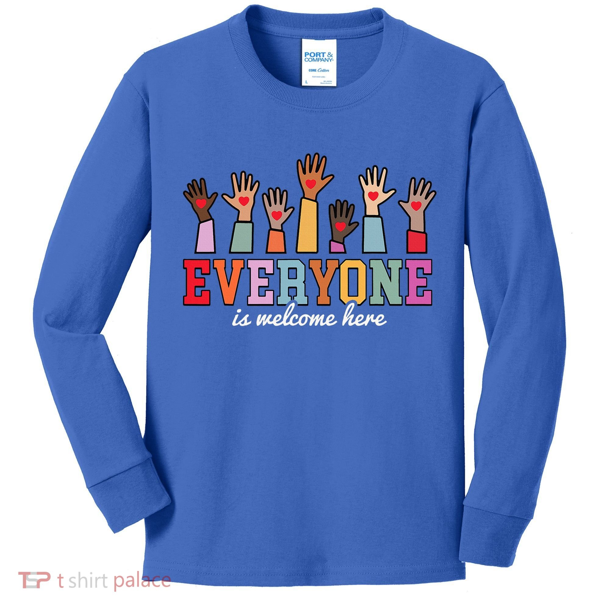 Everyone Is Welcome Here Idaho Teacher  Kids Long Sleeve Shirt