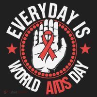 Everyday Is World Aids Day HIV AIDS Awareness Red Ribbon Women's Sweatshirt thumb 2