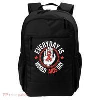 Everyday Is World Aids Day HIV AIDS Awareness Red Ribbon Backpack thumb 0