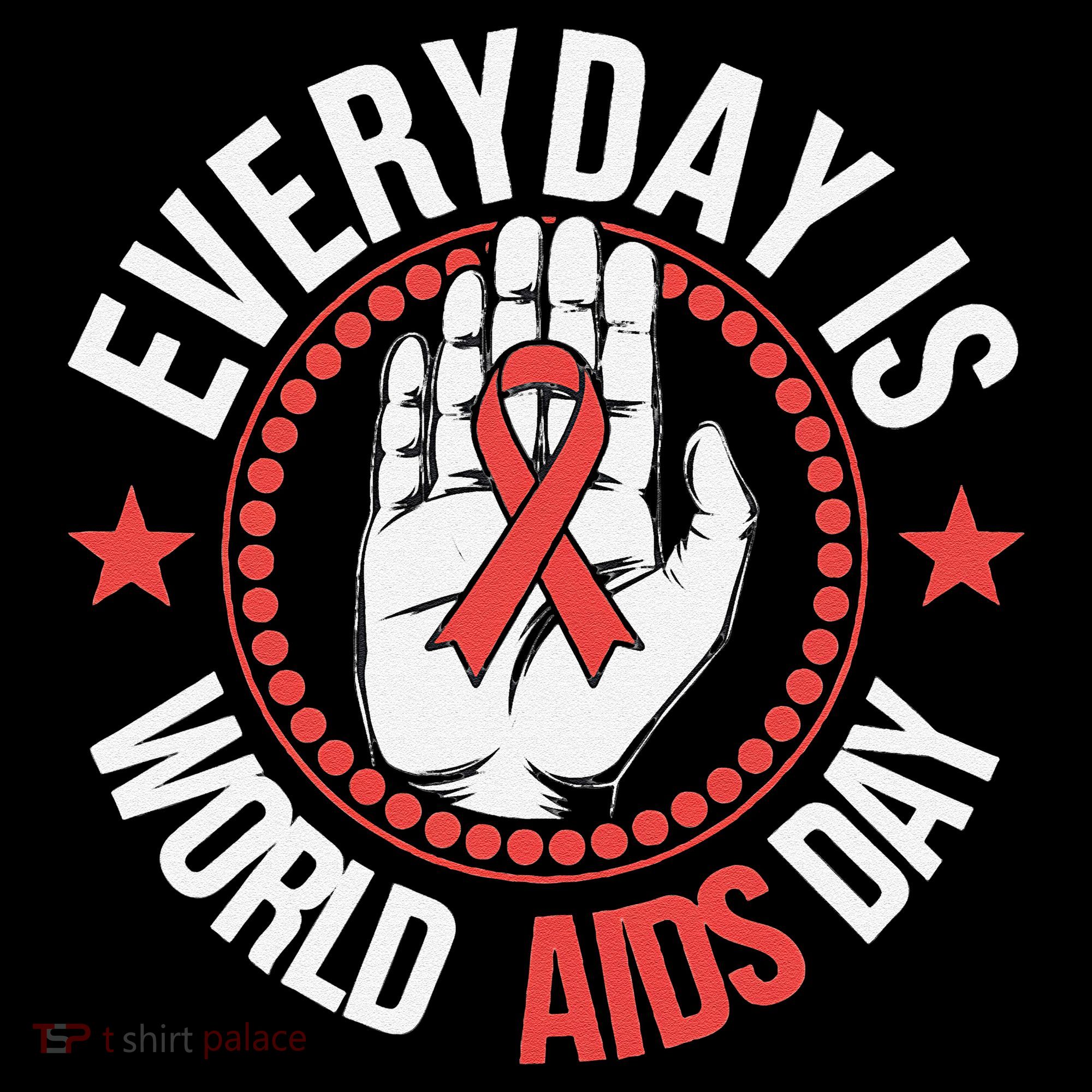 Everyday Is World Aids Day HIV AIDS Awareness Red Ribbon Coffee Mug