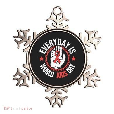 Everyday Is World Aids Day HIV AIDS Awareness Red Ribbon Ornament