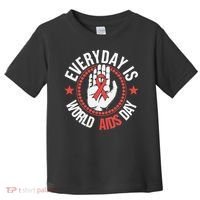 Everyday Is World Aids Day HIV AIDS Awareness Red Ribbon Toddler T-Shirt thumb 0
