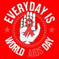 Everyday Is World Aids Day HIV AIDS Awareness Red Ribbon Santa Hat thumb 1