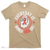 Everyday Is World Aids Day HIV AIDS Awareness Red Ribbon T-Shirt thumb 0