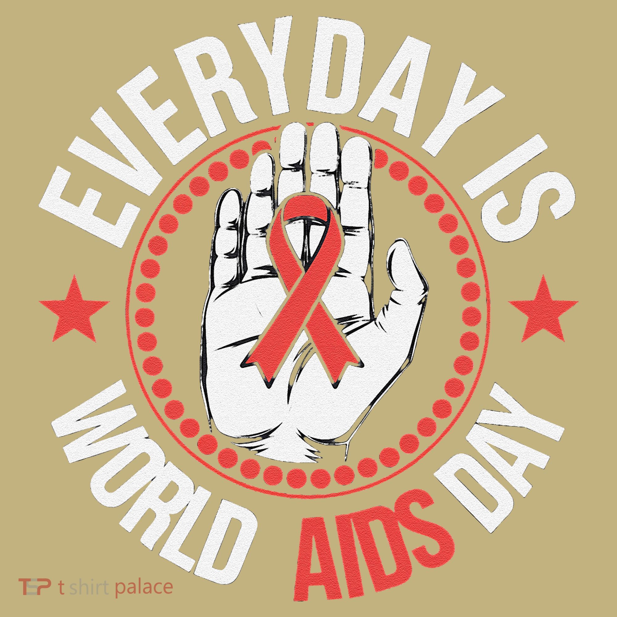 Everyday Is World Aids Day HIV AIDS Awareness Red Ribbon Mousepad