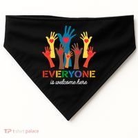 Everyone Is Welcome Here Idaho Teacher USA-Made Doggie Bandana thumb 0