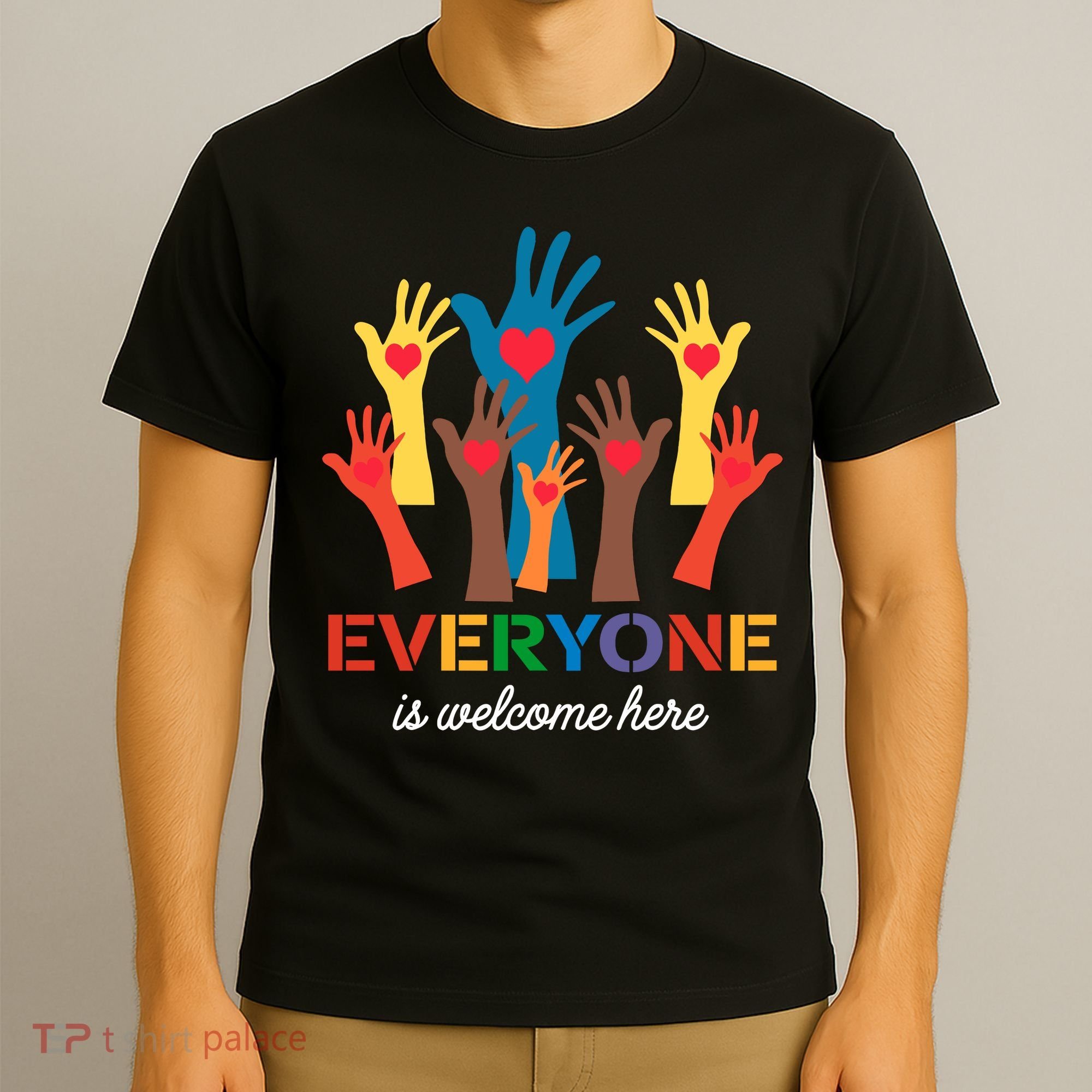 Everyone Is Welcome Here Idaho Teacher T-Shirt