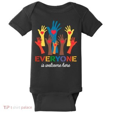 Everyone Is Welcome Here Idaho Teacher Baby Bodysuit