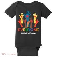 Everyone Is Welcome Here Idaho Teacher Baby Bodysuit thumb 0