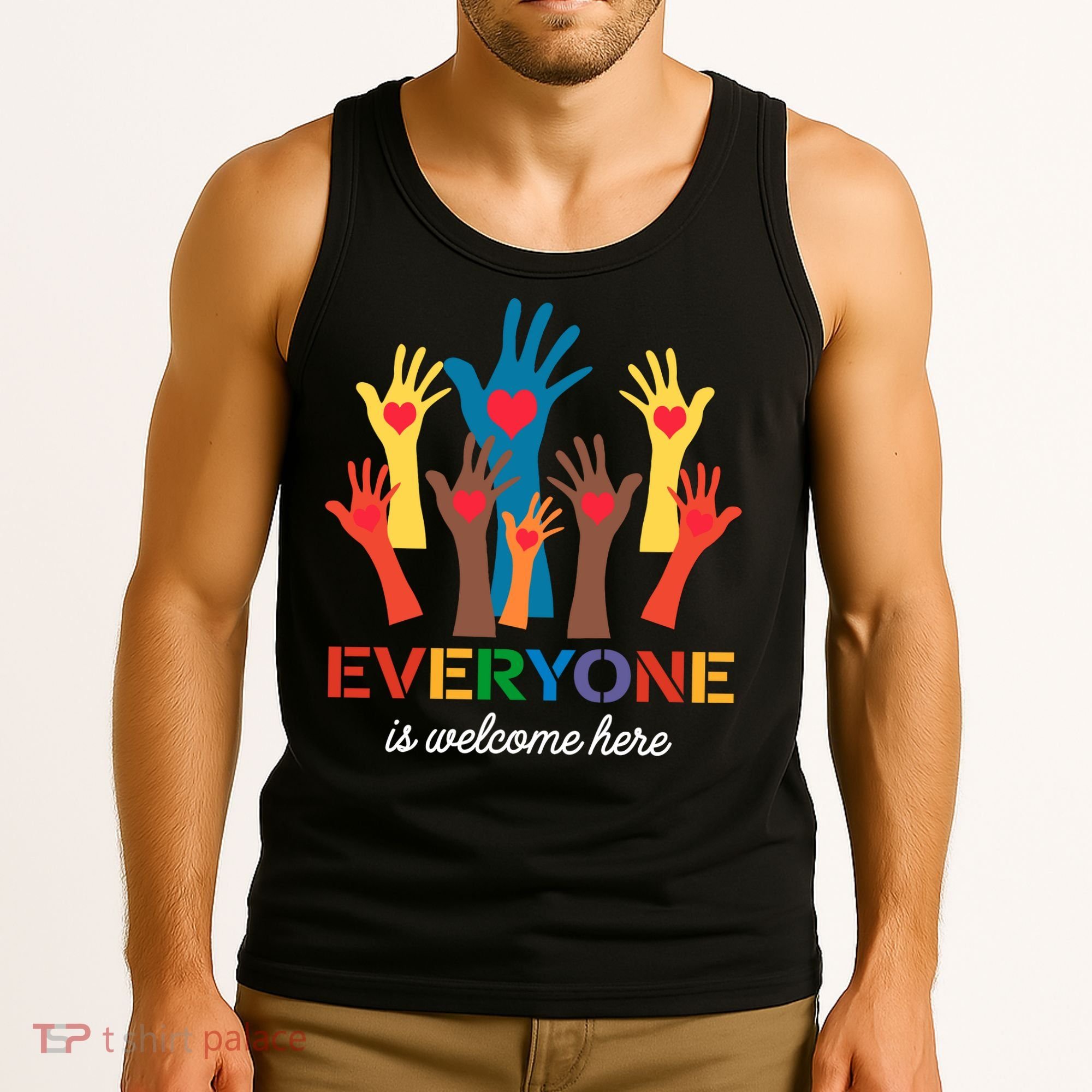Everyone Is Welcome Here Idaho Teacher Tank Top