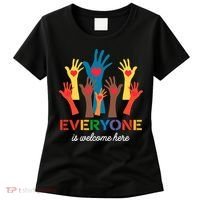 Everyone Is Welcome Here Idaho Teacher Women's T-Shirt thumb 0