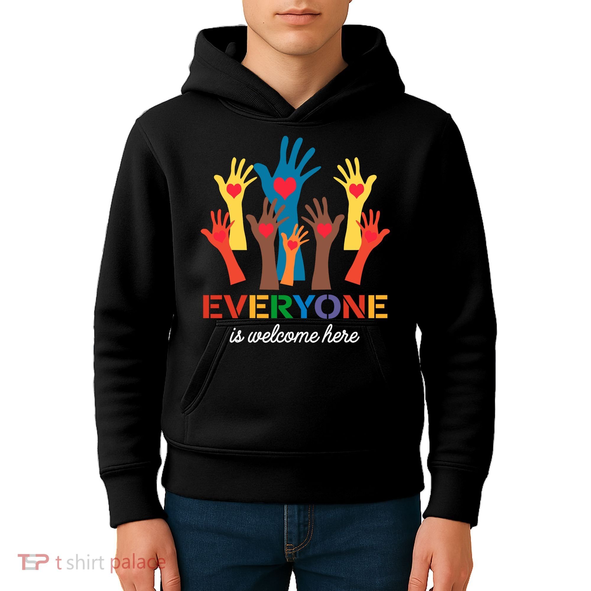 Everyone Is Welcome Here Idaho Teacher Kids Hoodie
