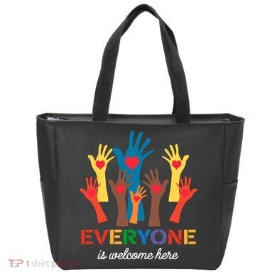 Everyone Is Welcome Here Idaho Teacher Tote Bag
