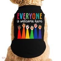 Everyone Is Welcome Here Idaho Teacher Doggie Tank thumb 0