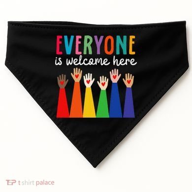 Everyone Is Welcome Here Idaho Teacher USA-Made Doggie Bandana
