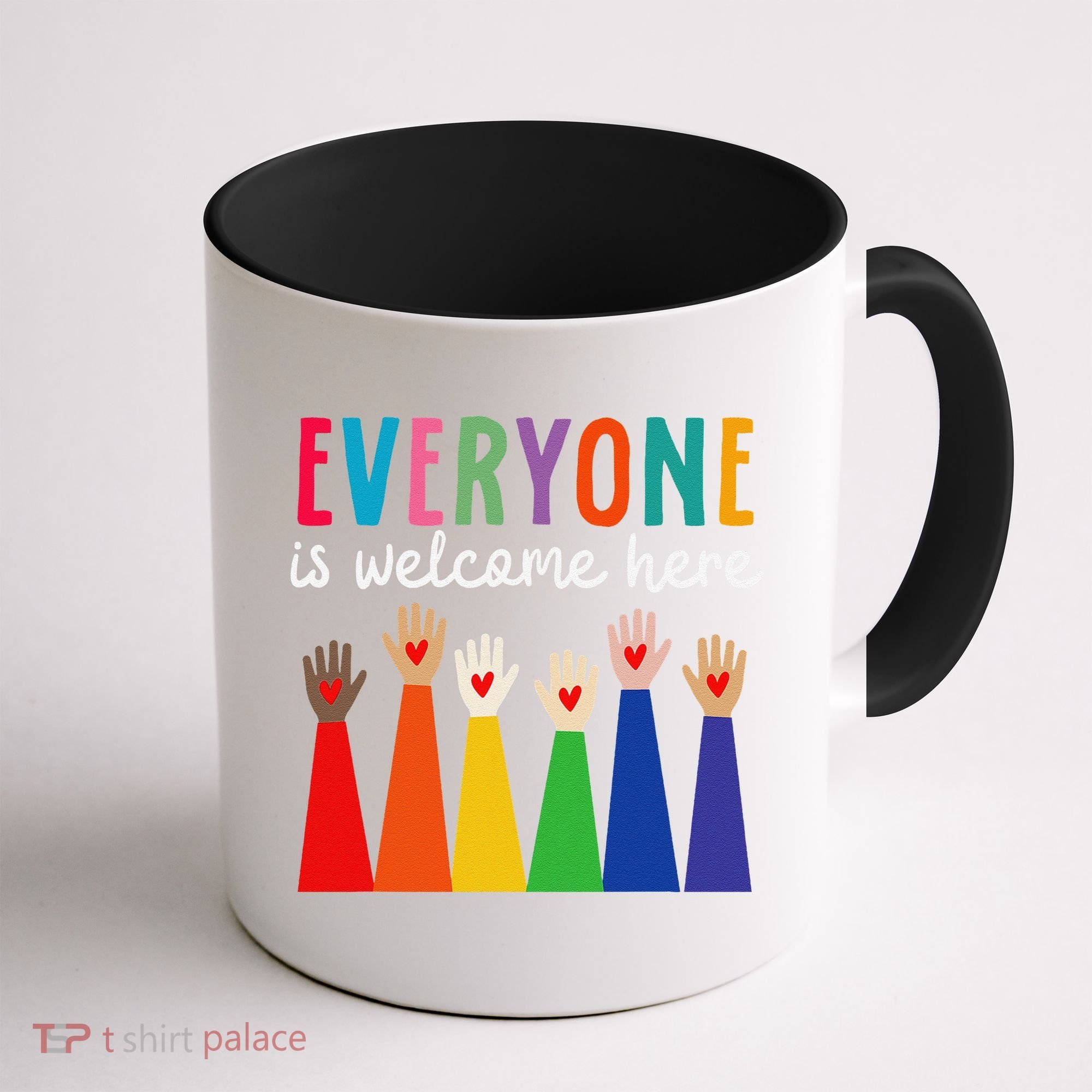 Everyone Is Welcome Here Idaho Teacher Coffee Mug
