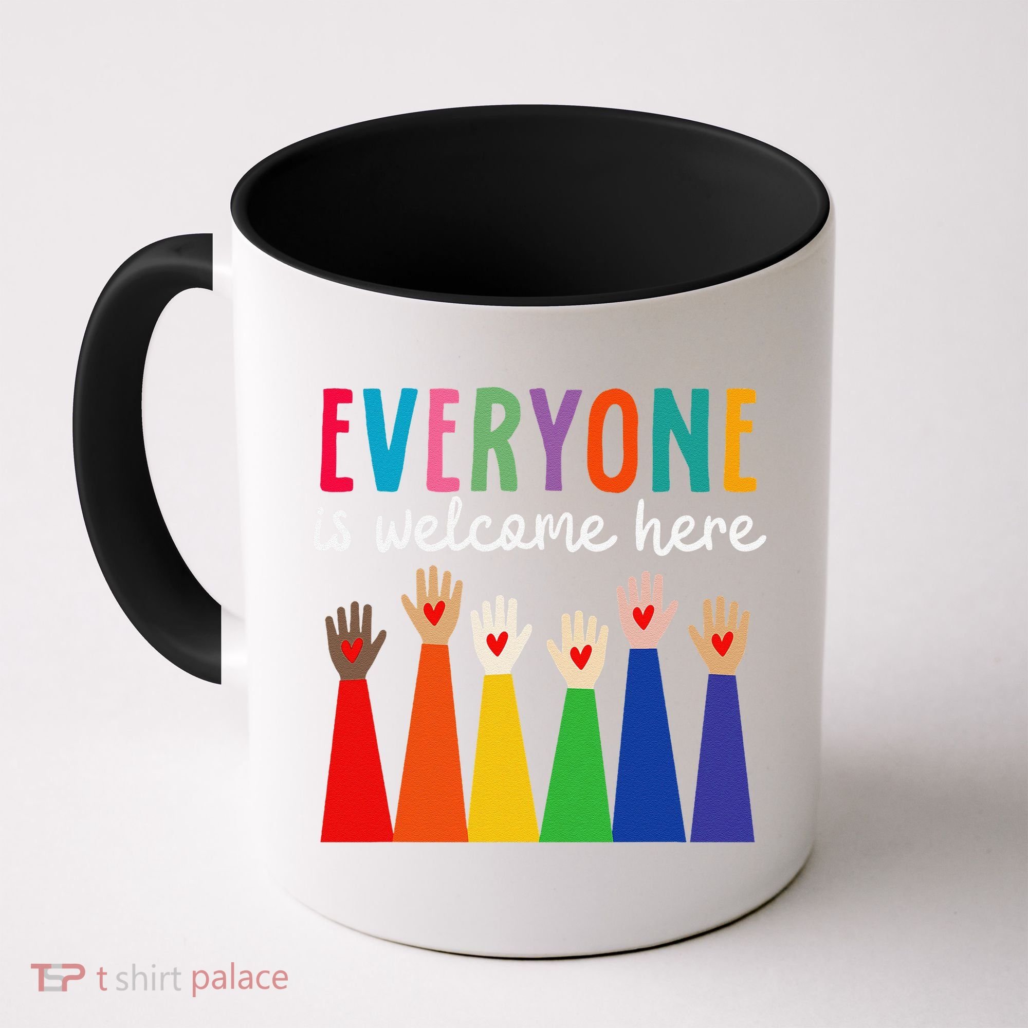 Everyone Is Welcome Here Idaho Teacher Coffee Mug