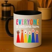 Everyone Is Welcome Here Idaho Teacher Coffee Mug thumb 4