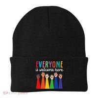 Everyone Is Welcome Here Idaho Teacher Beanie thumb 0