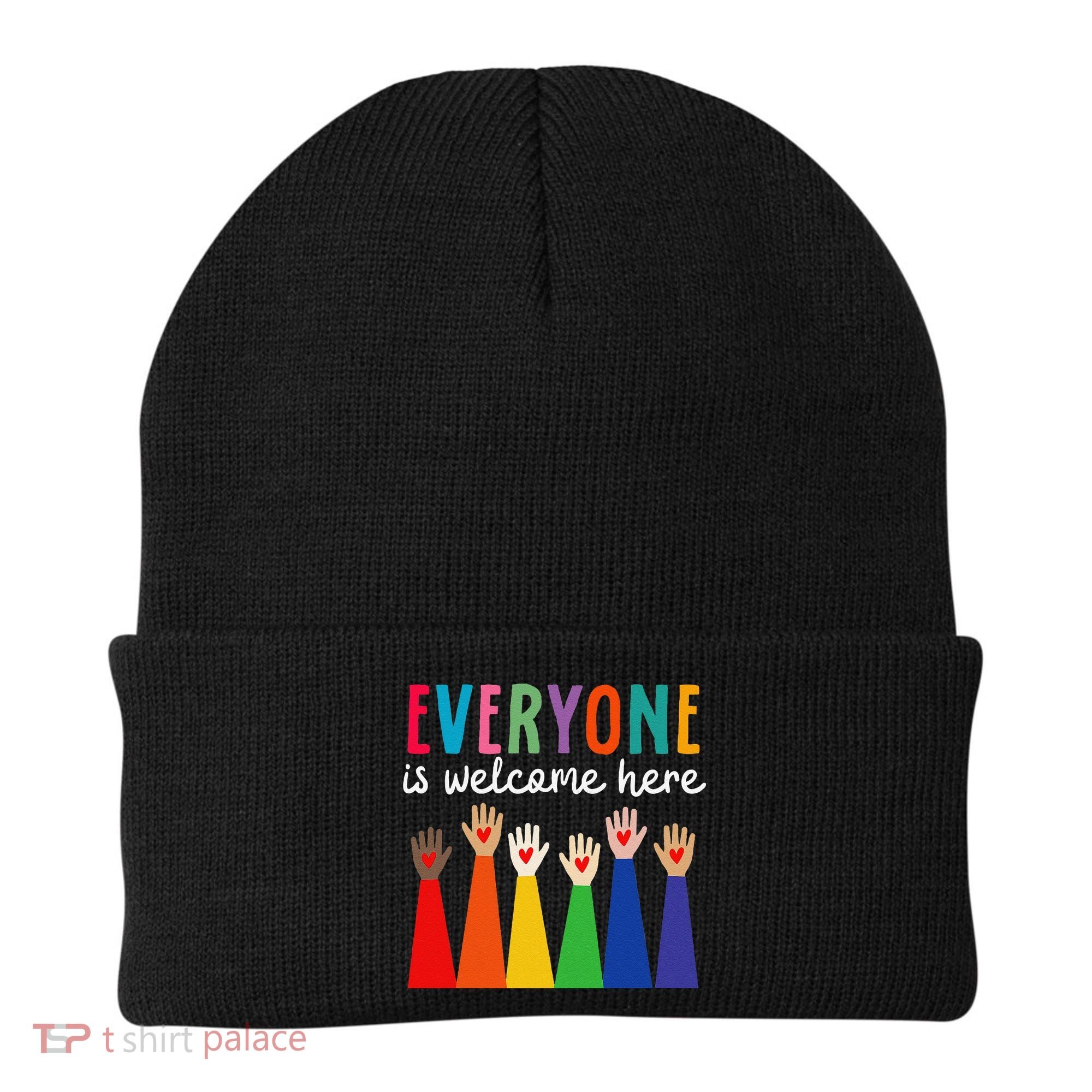 Everyone Is Welcome Here Idaho Teacher Beanie