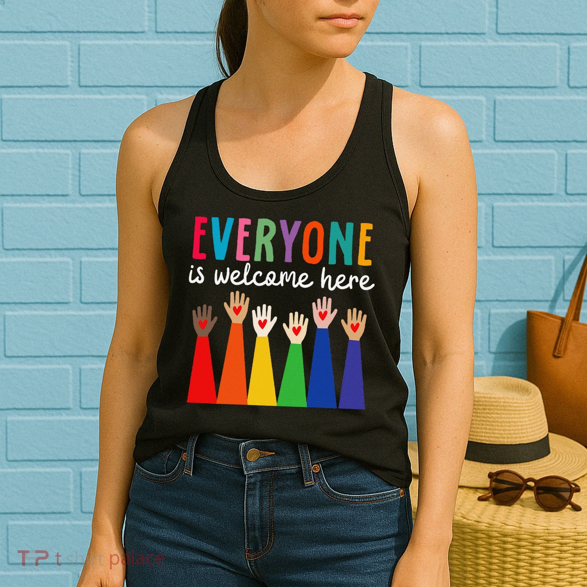 Everyone Is Welcome Here Idaho Teacher Women's Tank Top