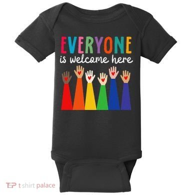 Everyone Is Welcome Here Idaho Teacher Baby Bodysuit