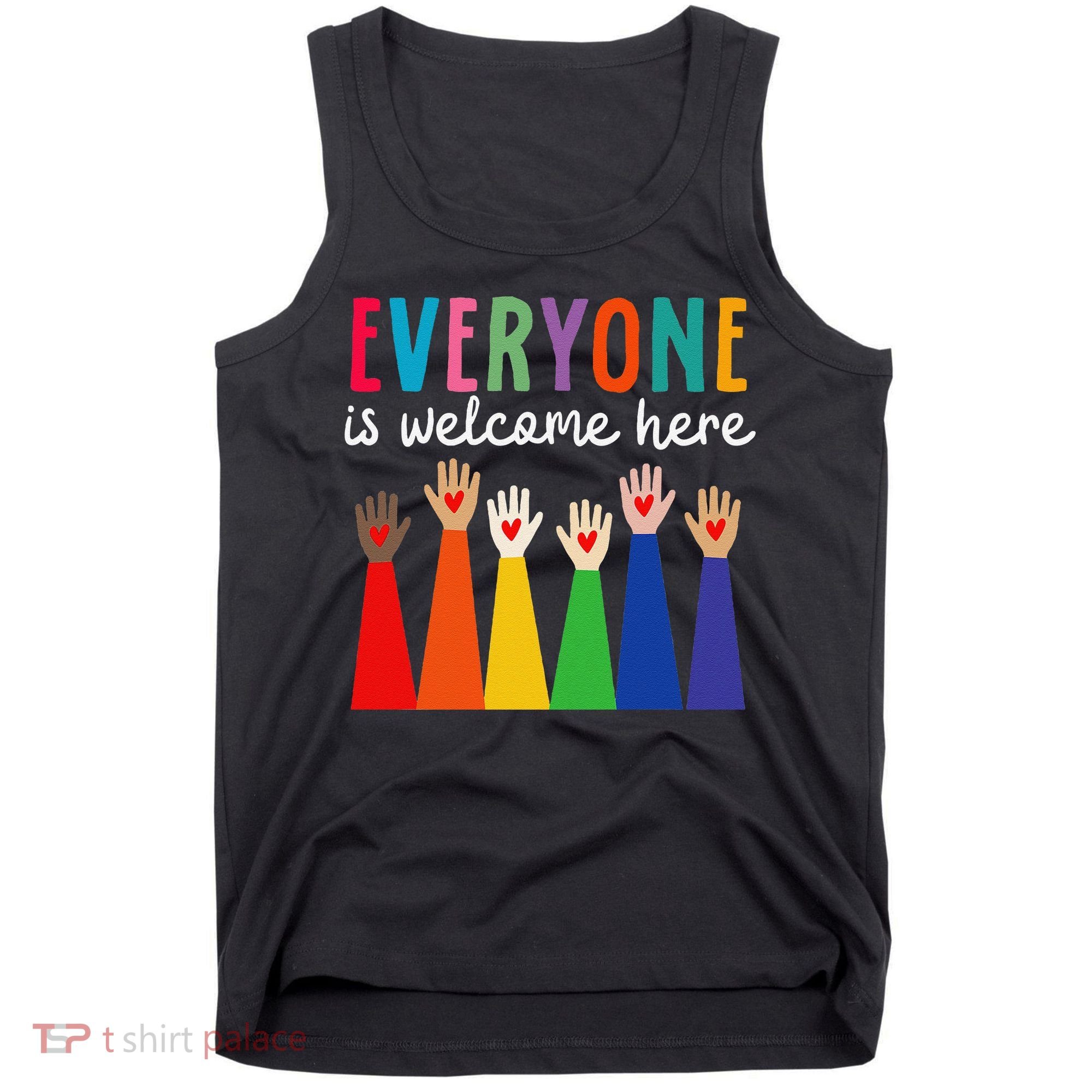Everyone Is Welcome Here Idaho Teacher Tank Top