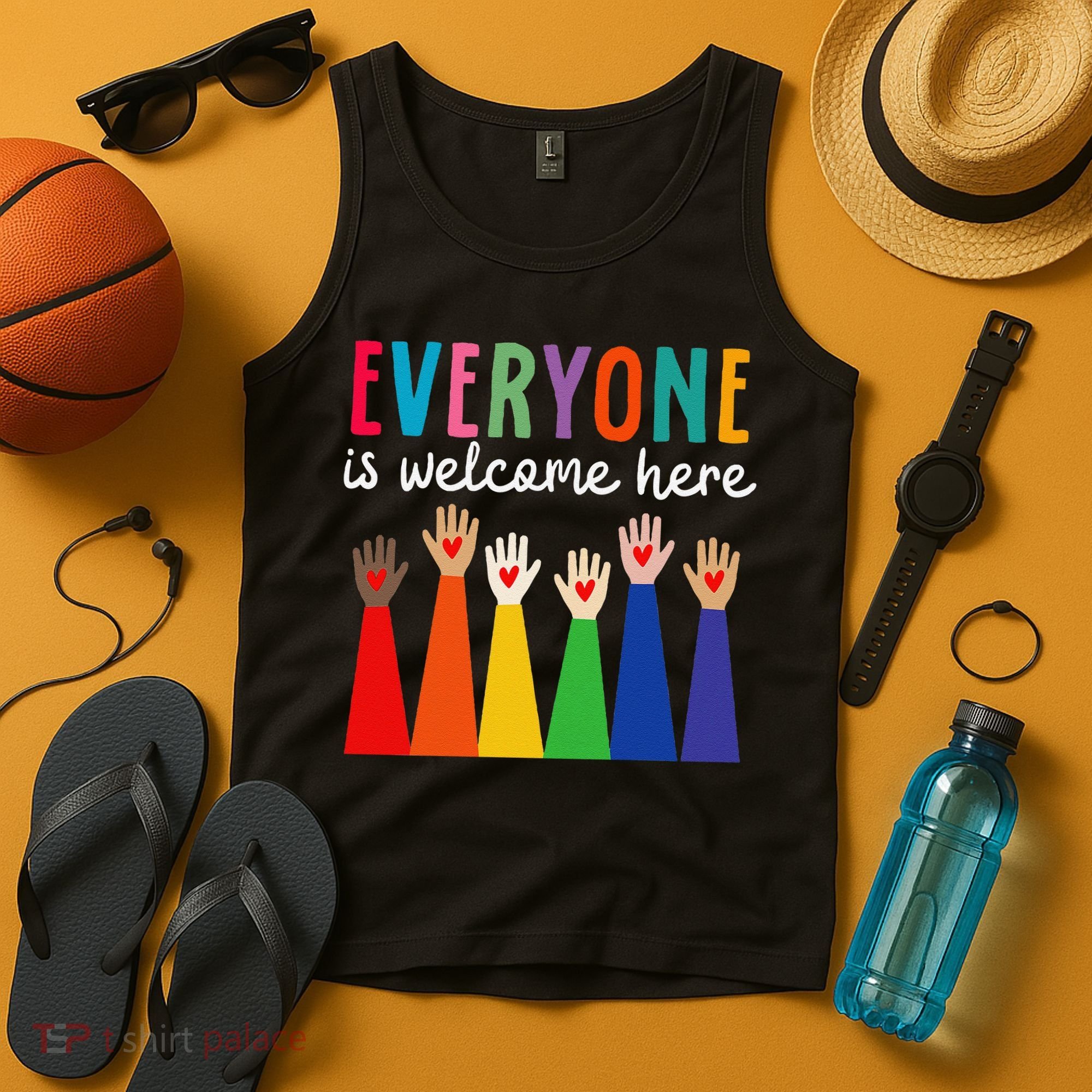 Everyone Is Welcome Here Idaho Teacher Tank Top