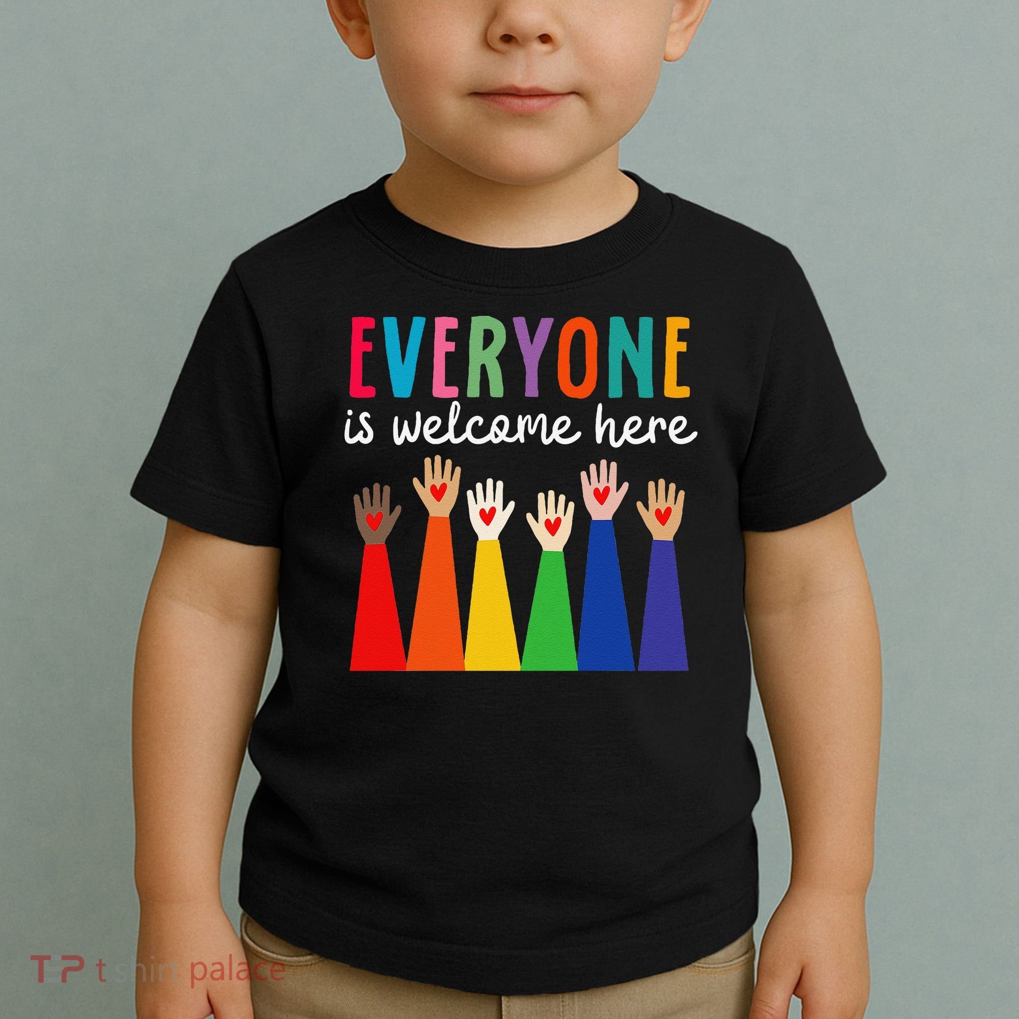 Everyone Is Welcome Here Idaho Teacher Toddler T-Shirt