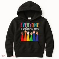 Everyone Is Welcome Here Idaho Teacher Kids Hoodie thumb 0
