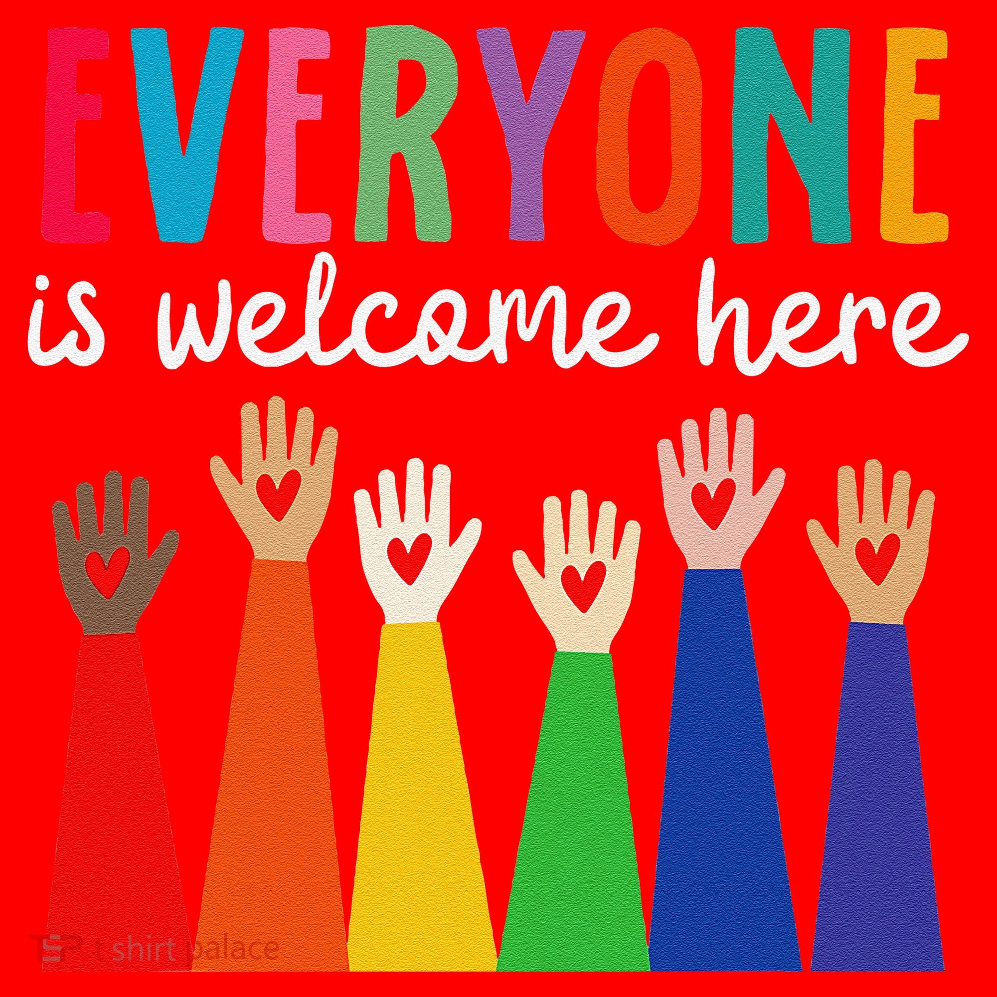 Everyone Is Welcome Here Idaho Teacher Santa Hat