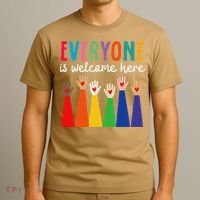 Everyone Is Welcome Here Idaho Teacher T-Shirt thumb 3