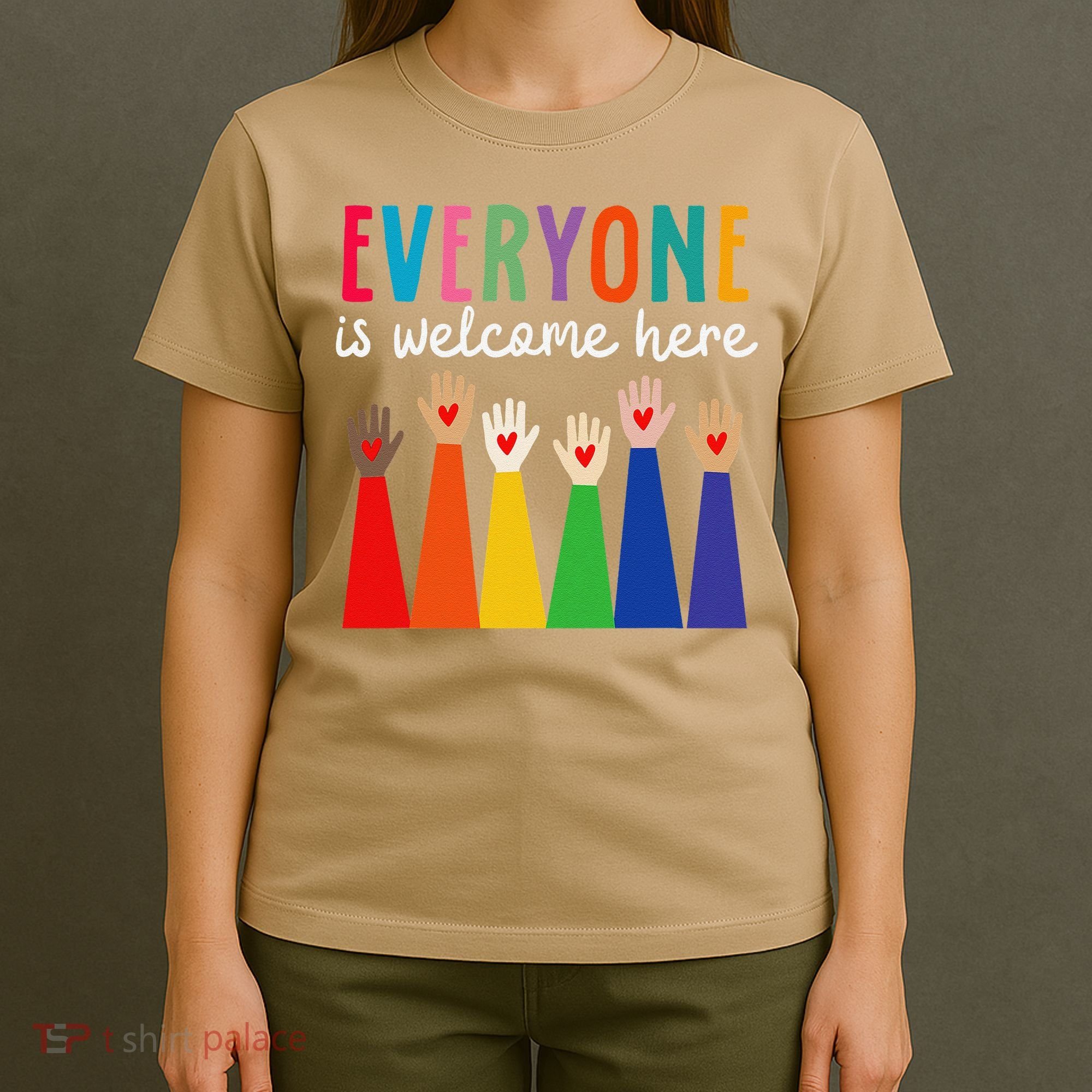 Everyone Is Welcome Here Idaho Teacher T-Shirt