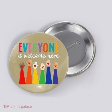 Everyone Is Welcome Here Idaho Teacher Button