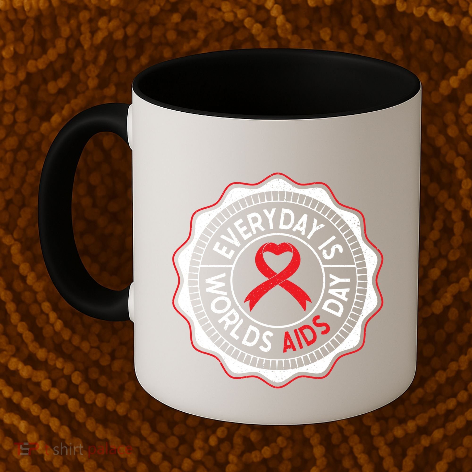 Everyday Is World Aids Day Hiv Aids Awareness Red Ribbon Gift Coffee Mug