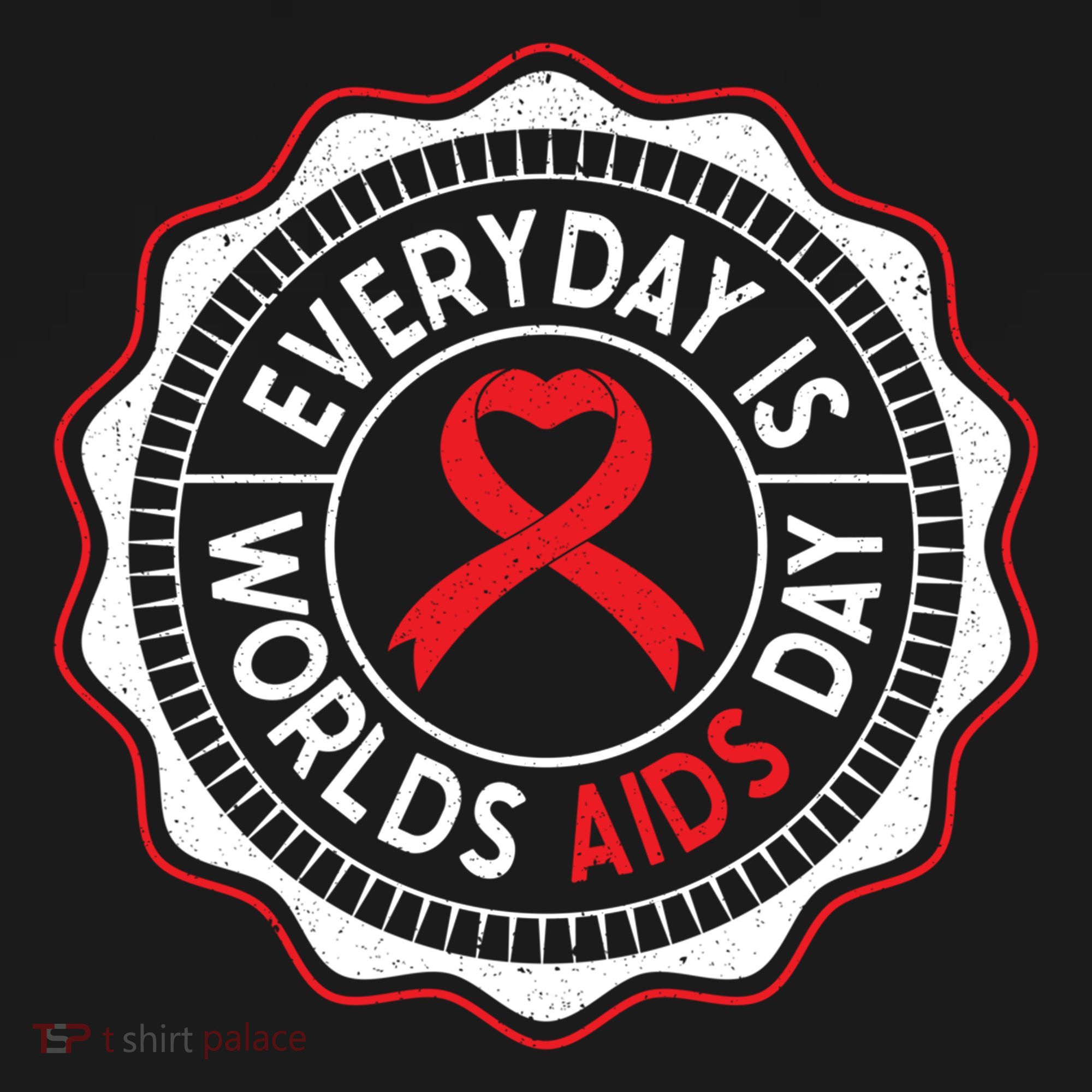 Everyday Is World Aids Day Hiv Aids Awareness Red Ribbon Gift Ornament