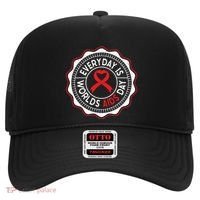 Everyday Is World Aids Day Hiv Aids Awareness Red Ribbon Gift Hat thumb 0