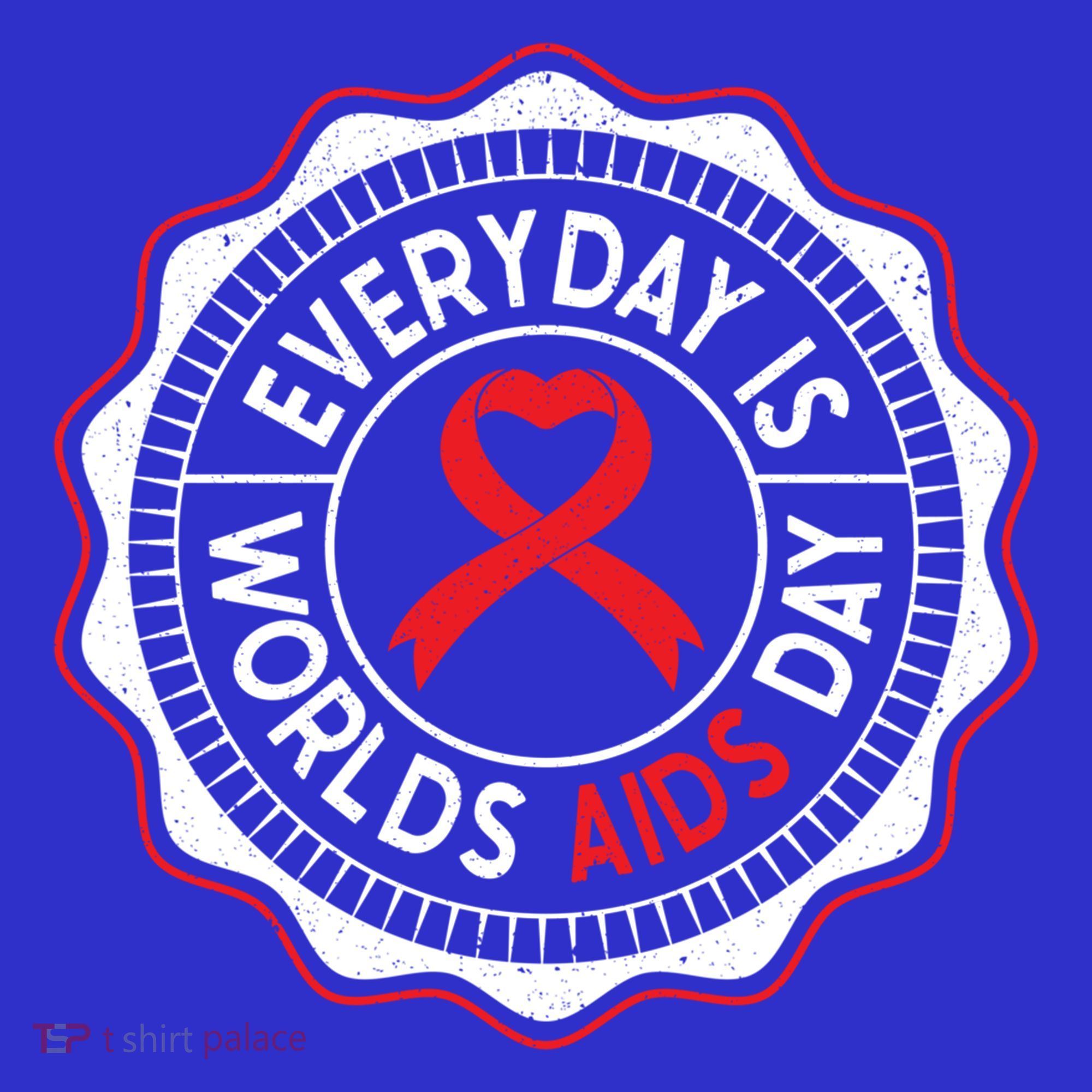 Everyday Is World Aids Day Hiv Aids Awareness Red Ribbon Gift Long Sleeve Shirt