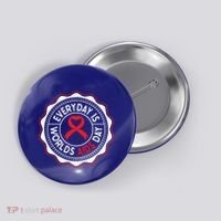 Everyday Is World Aids Day Hiv Aids Awareness Red Ribbon Gift Button thumb 0